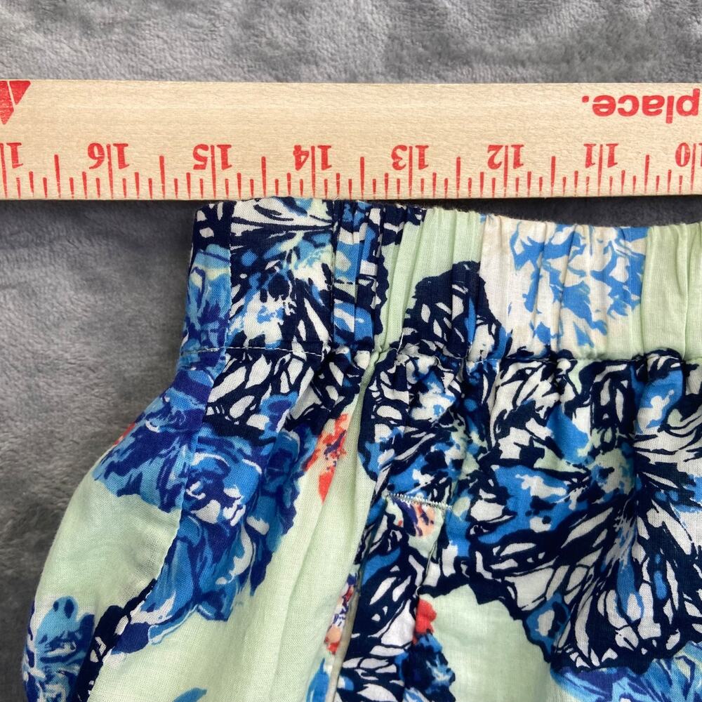 J.Crew Women's Floral A Line Skirt Size M Blue White Floral Summer Lightweight - Picture 6 of 8